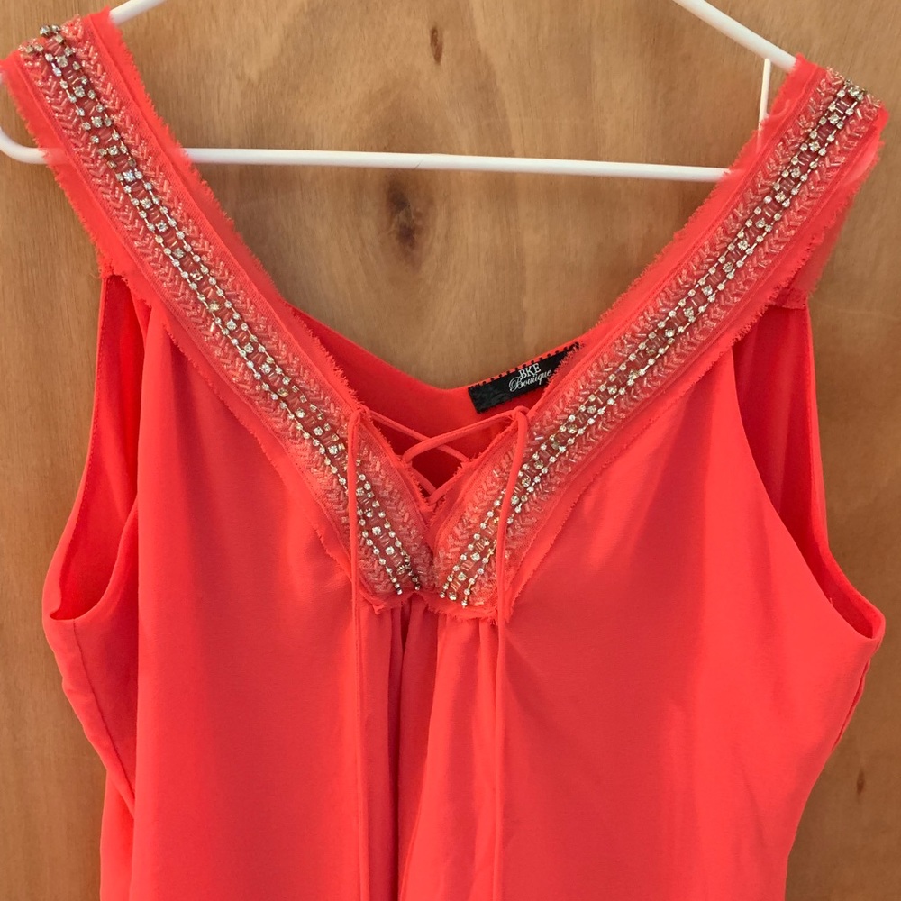 Pink Bke brand jeweled shirt. Excellent condition
